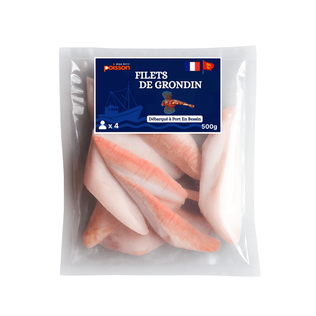 Filets de grondin surgelés
