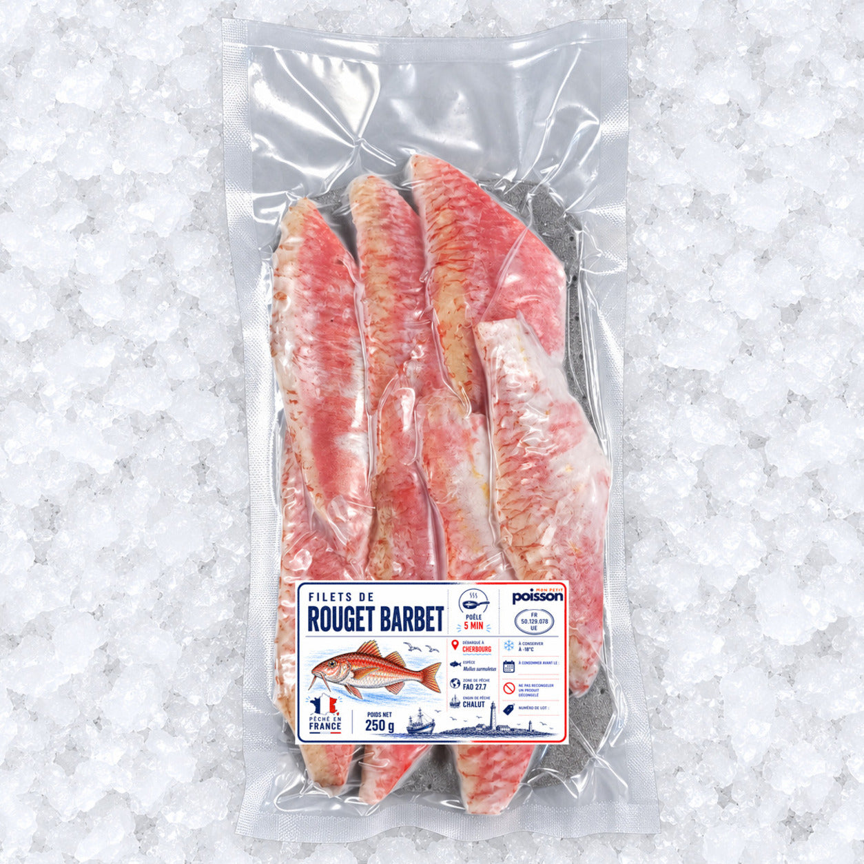 Filets de rouget barbet – sachet de 250 g – Mon Petit Poisson