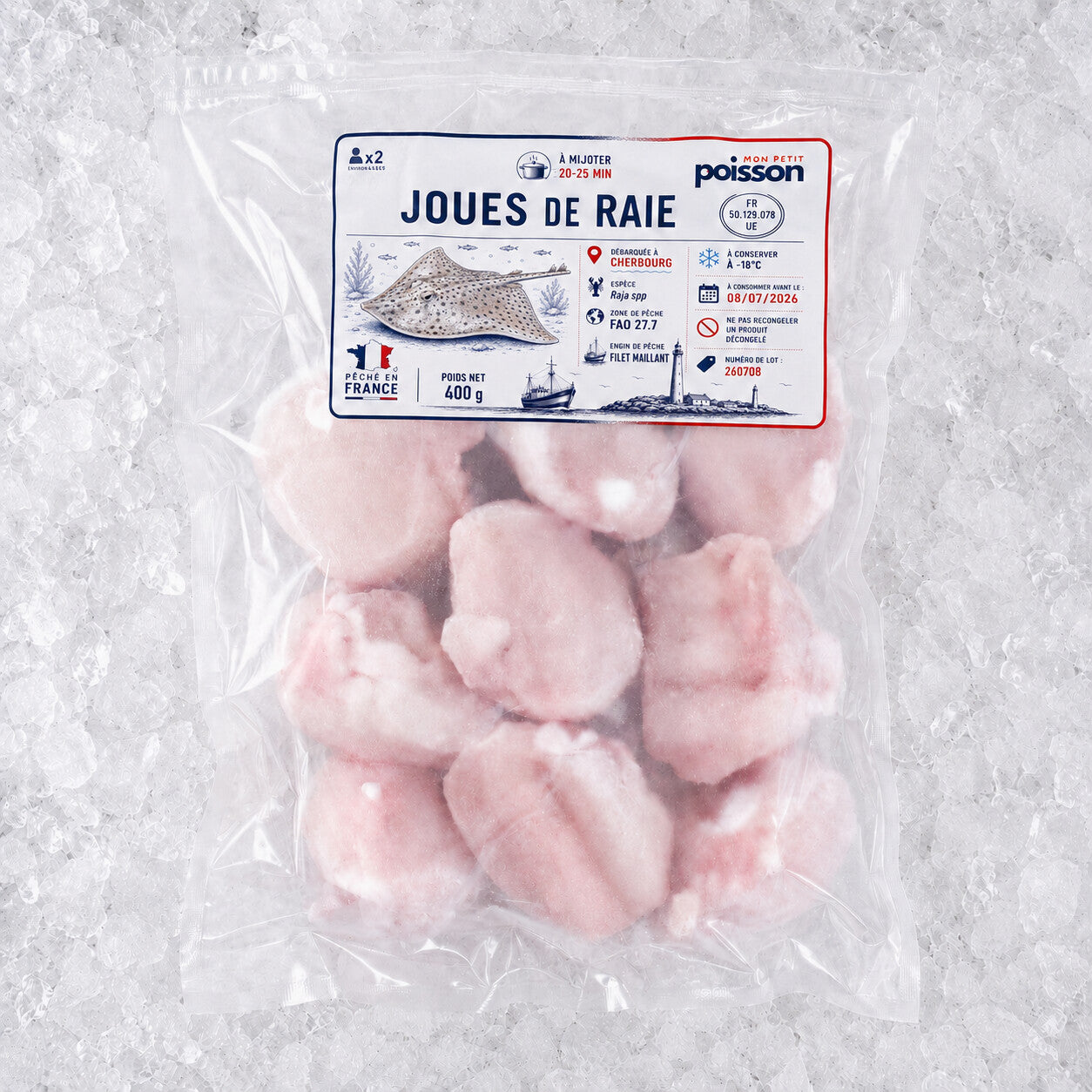 Joues de raie 400 g – Mon Petit Poisson