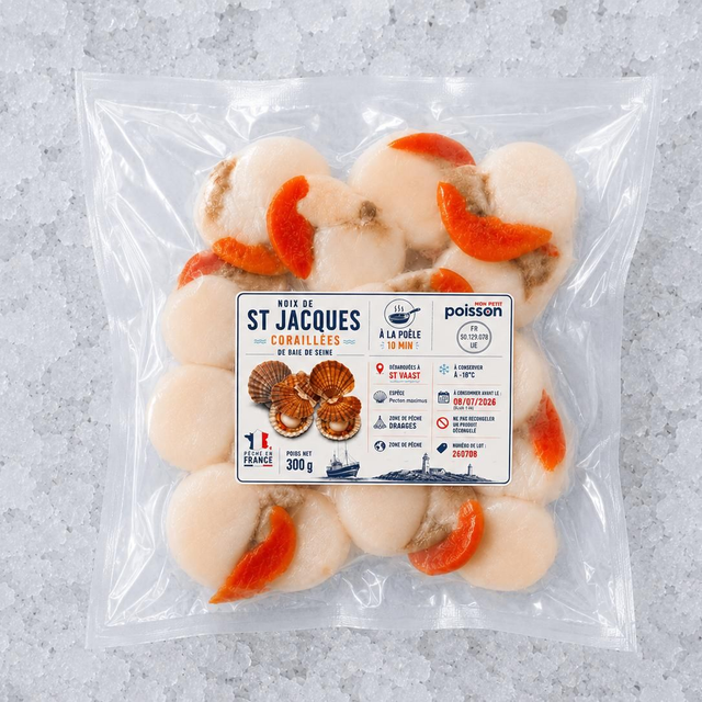 Noix de Saint-Jacques coraillées – Mon Petit Poisson