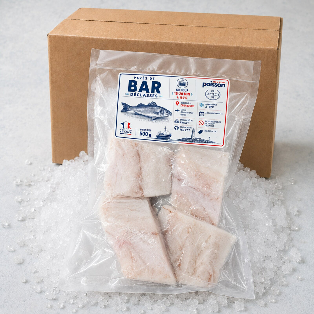 Pavés de bar déclassés français – sachet de 500 g